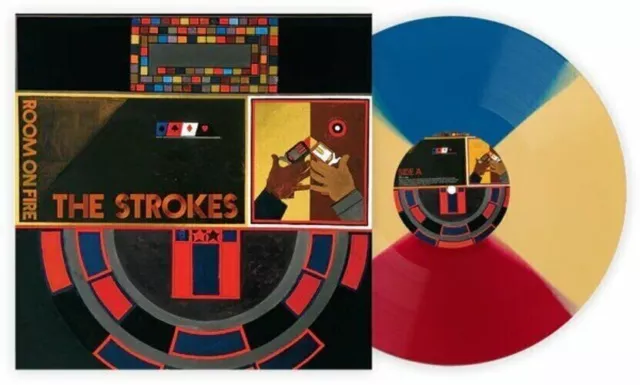 The Strokes ‎Room On Fire Ltd US Club Vinyl VMP Yel/Blu/Red Tricolor Sealed MINT