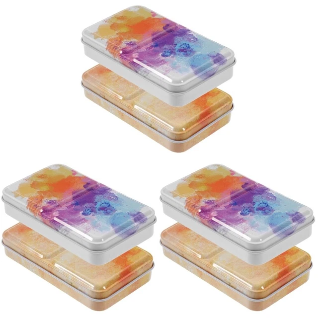 6 ensembles de palettes aquarelles compartiments coloris en métal boîtes de