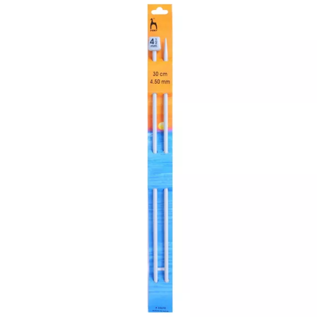 Agujas de tejer clásicas de un solo extremo pony de 4,50 mm - 30 cm - P32610 - CORREO GRATUITO