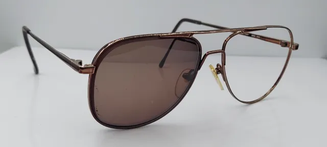 Vintage Wilshire Designs 1201 Bronze Pilot Metal Sunglasses FRAMES ONLY