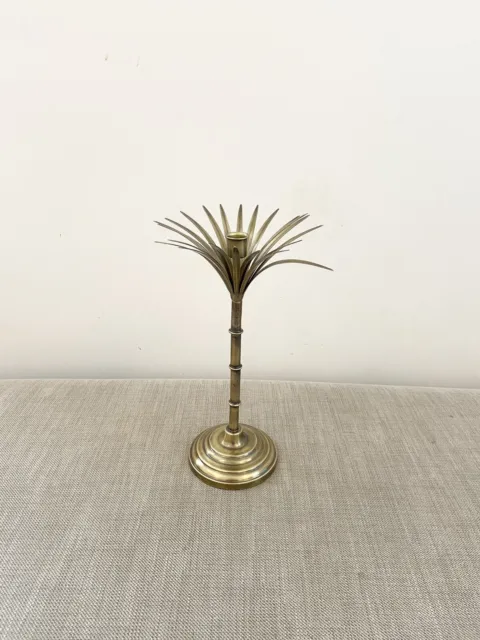 Next antique Gold Palm Tree Metal Taper Candle Stick Holder Hurricane Home Decor