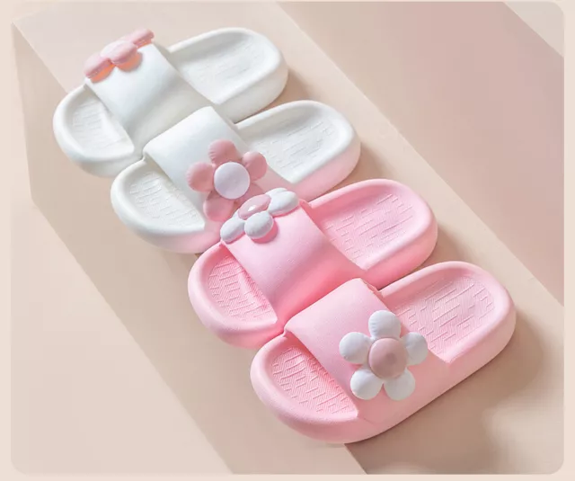 Girls Slide Sandals Kids Beach Pool Summer Slippers Shower Shoes Flip Flops Size