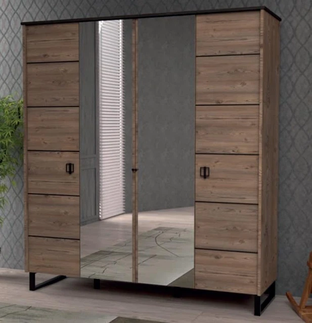 Armario Madera Moderna Habitación Infantil Marrón Muebles Diseño Dormitorio Nuevo