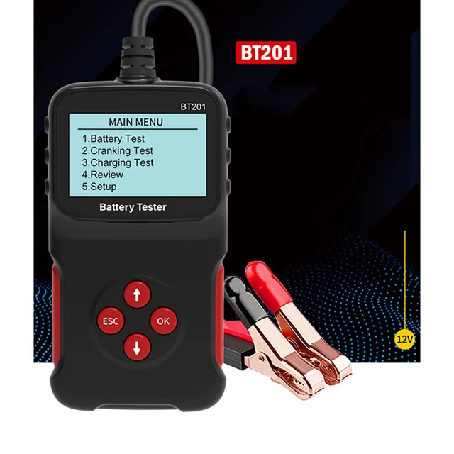 12V Battery Tester BT201 Automotive Test System Analyser for Car SUV Motorbikes