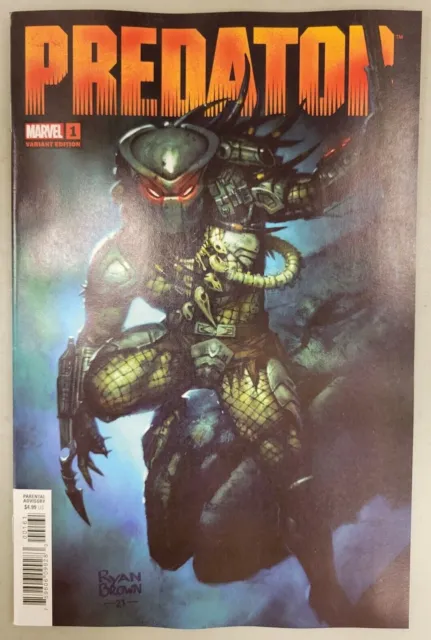Predator 1 1:25 Ryan Brown Variant Marvel Ed Brisson 1St Print 2022 Hot
