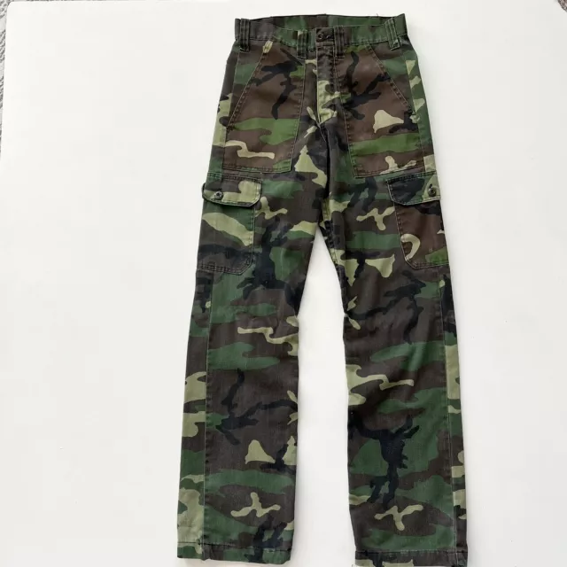 VINTAGE WOODLAND CAMO Army Pants Combat Cargo Military Crown Spring ...