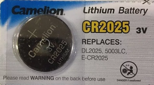 1 x PILA BOTON CAMELION CR2025 BATERIA LITIO LITHIUM 3V BATTERY DL2025 5003LC