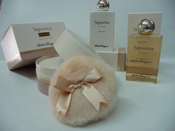 FERRAGAMO DONNA "SIGNORINA ELEGANZA"  EAU DE PARFAM 100ml / TALCO / BAGNOSCHIUMA