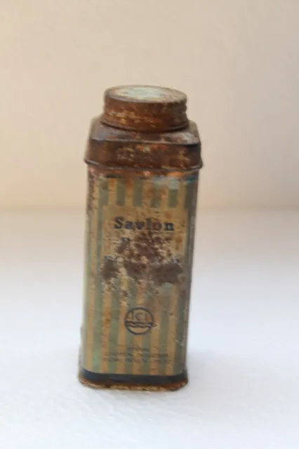 Vintage Old Savlon Powder Advertising Tin Packed Filled Container Bottle NH5252