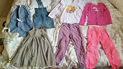 7 item bundle girl 4-5 years pyjamas dress dungarees H&M