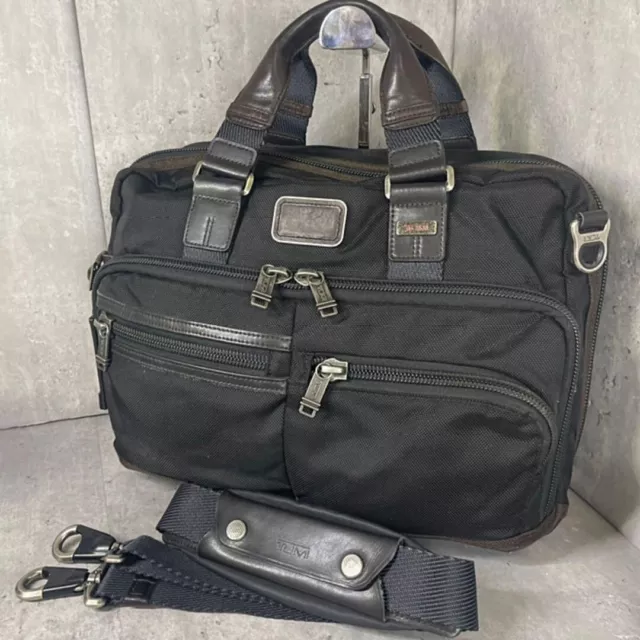 TUMI 222640NVY2 ALPHA BRAVO ANDERSEN SLIM COMMUTER BRIEF business bag  Navy Used