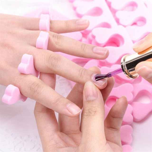 Convenientes divisores de dedos esponja de espuma para arte en uñas manicura pedicura 50 piezas