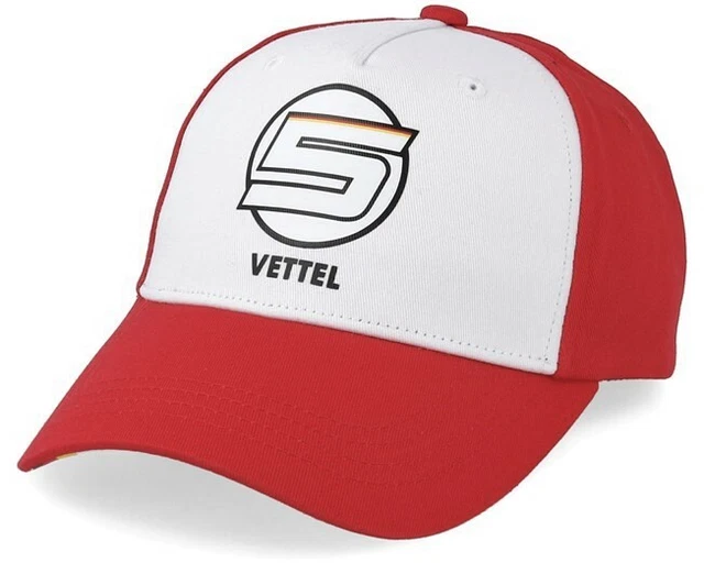 Scuderia Ferrari F1 Sebastian Vettel Fan Cap Hat Official Formula 1 White / Red