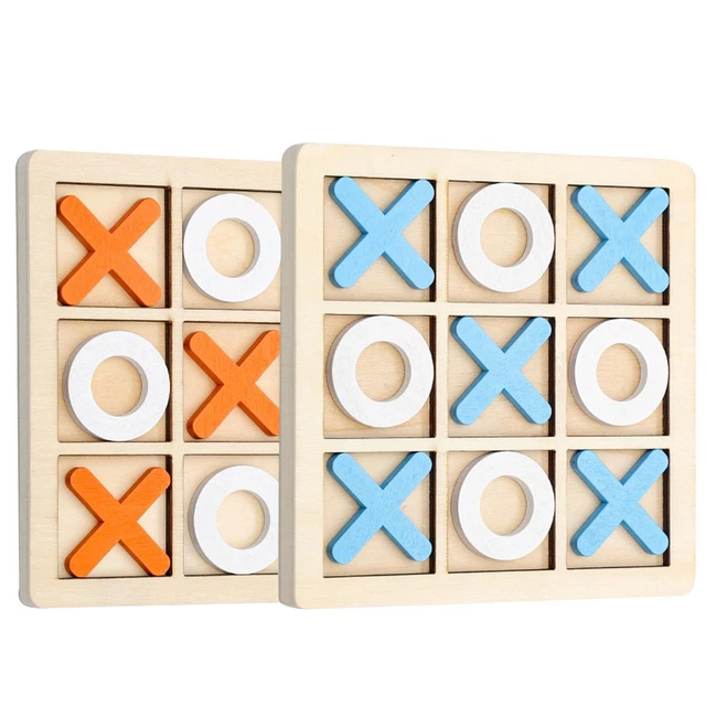 KIDS GIFT TICTACTOE Game Mini Tabletop Wooden Board Game Competitive