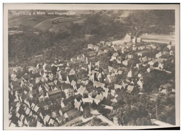 MW02517/ Obernburg a. M.  Foto AK seltenes Strähle Luftbild 30er Jahre