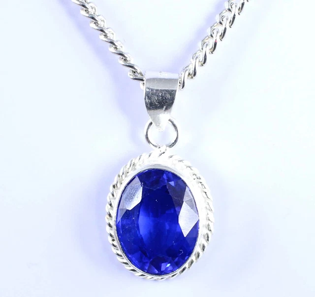 Pendentif En Argent 925 Plaqué Or Jaune Avec émeraude Simulée 3.50Ct - Neuf Sans Emballage