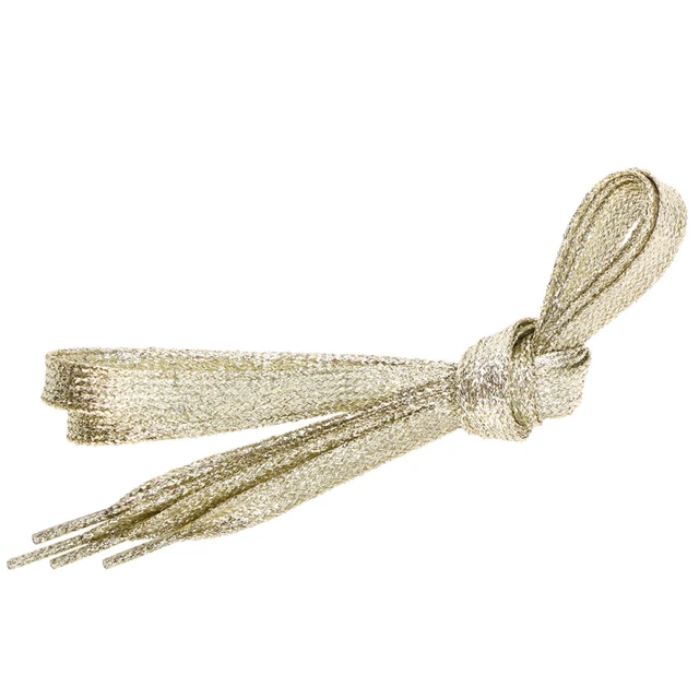 Lacci elastici lacci lucidi lacci per scarpe scintillanti scintillanti lacci piatti oro