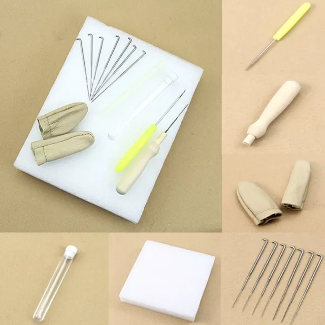 1set Needle Felting Starter Kit Wool Felt Tools Mat + Accessories Craft + Needle