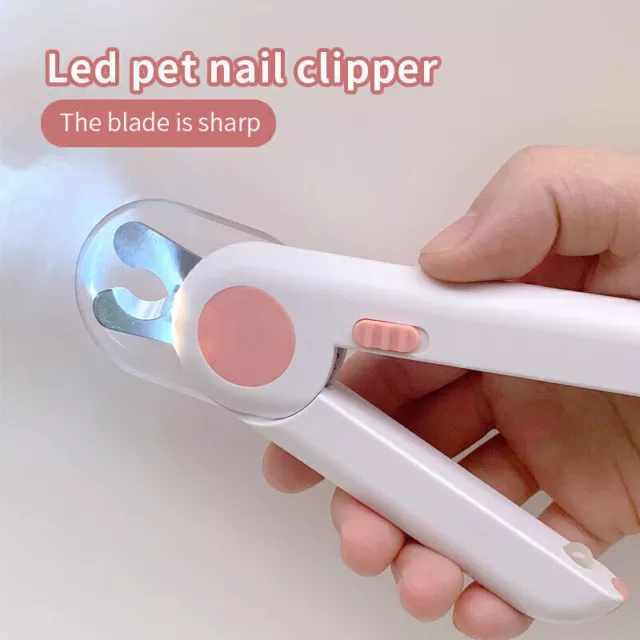 Pet Nail Claw Cutter LED Light Grooming Scissors Cats Nails Clipper Trimmer