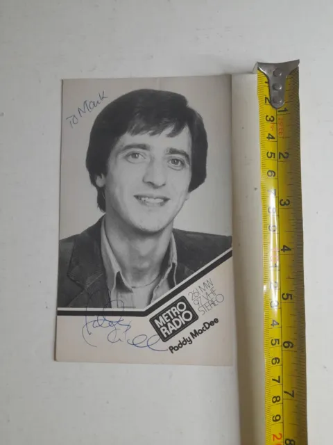 Rare Paddy MacDee Metro Radio Presenter Autograph Hand Signed photo picture Card 8