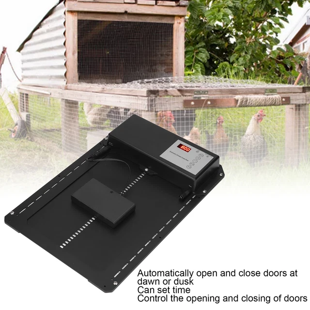Waterproof Chicken Coop Door Auto-Poultry Coops Opener With Light Sensor Timer↑