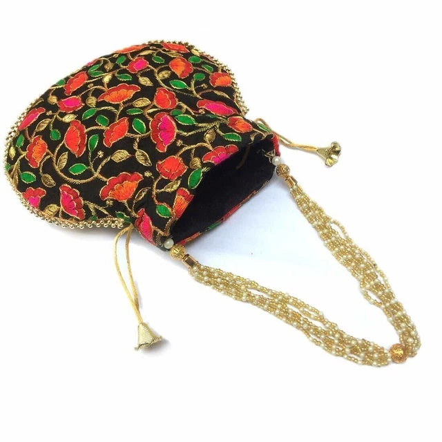 Mano Raro DE MUJER Tradicional Potli Bolso Para Fiesta Boda Regalo Artículo