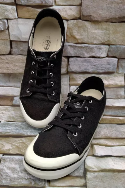 Keen Womens Size 8.5 Coronado Black & White Canvas Athletic Sneakers Shoes