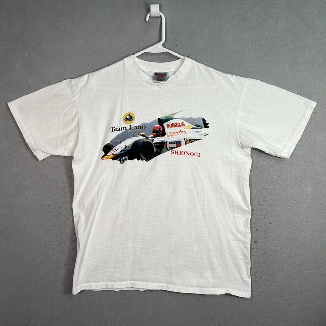 VINTAGE 90S TEAM Lotus Tommy Hilfiger Formula 1 Racing T Shirt 