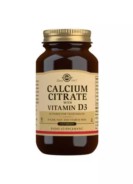 Solgar Calcium Citrate 1000mg Avec Vitamine D3 600iu Comprimés (x240)