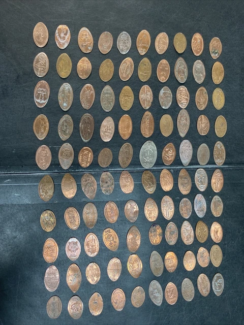 100 Elongated Coins - Lot 250