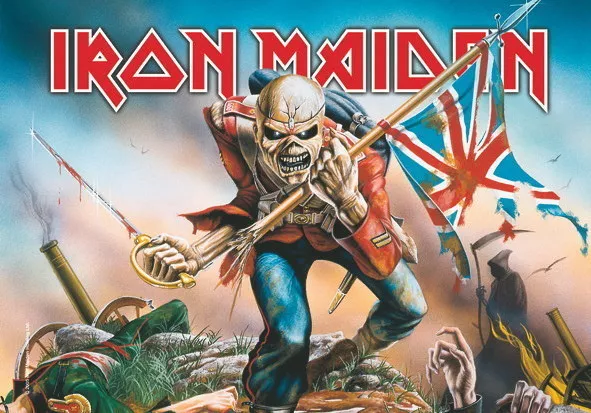 Iron Maiden Flagge / Fahne "Trooper" Poster Flag Posterflagge