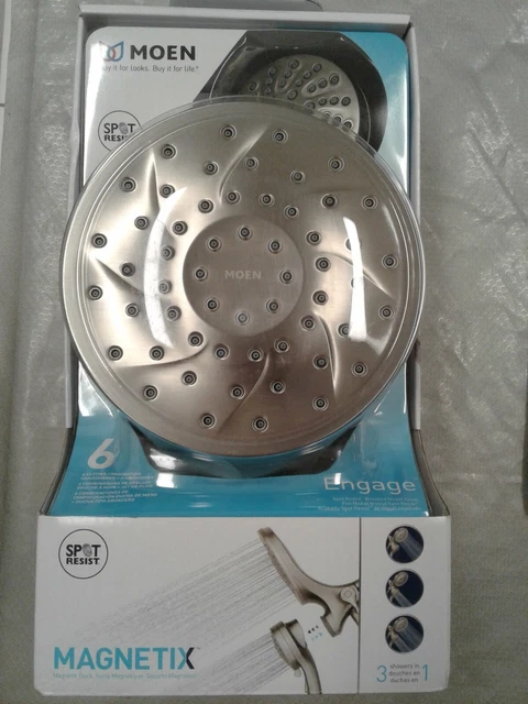 Moen 26009SRN Engage Magnetix Spot Resist Brushed Nickel Six-Function Handshower