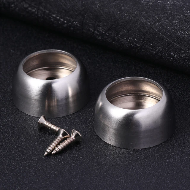 2 pz flangia laterale presa universale supporto appendiabiti Silver