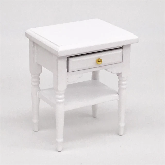 Étagère murale et tiroir miniatures pour maison de poupées Blanc Étagère murale et tiroir miniatures pour maison de poupées Blanc