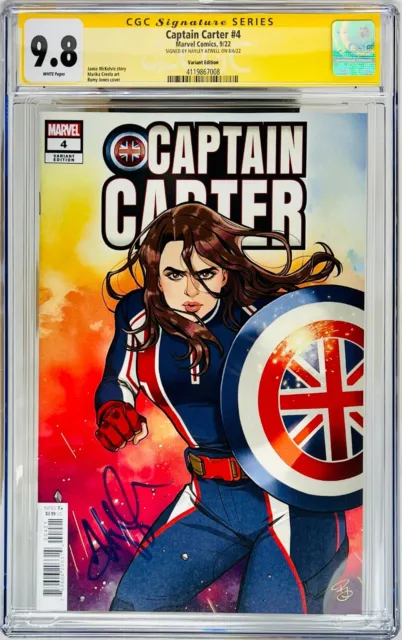 CGC Signature Series Graded 9.8 Captain Carter #4 Variant Signed Hayley Atwell