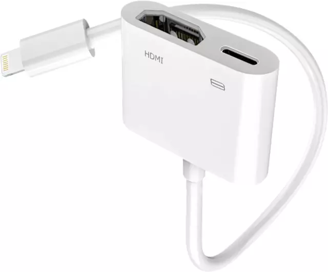 【Apple Mfi Zertifiziert】Av Lightning Zu HDMI Adapter,1080P Digital Sync Bildschi