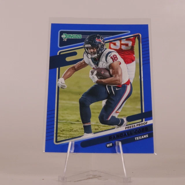 169 Randall Cobb Blue Press Proof 2021 Panini Donruss Football