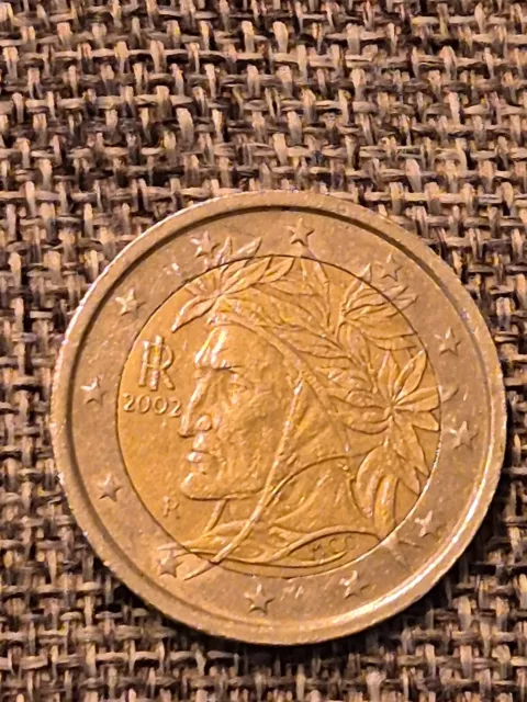 2 Euro Münze Italien Dante Alighieri 2002