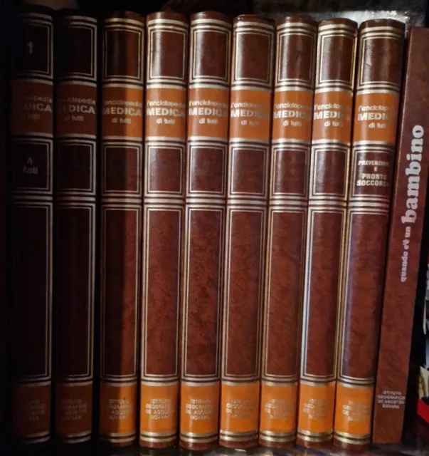 ENCICLOPEDIA MEDICA DI TUTTI de Agostini 10 VOLUMI NUOVI MAI SFOGLIATI