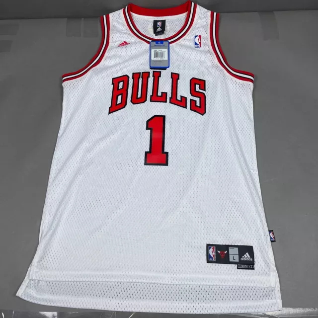 New NWT Adidas DERRICK ROSE #1 Chicago Bulls Jersey Red Size 50