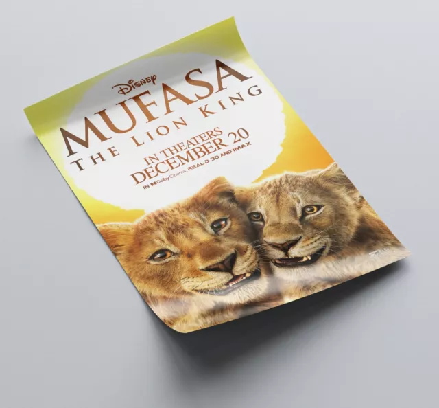 MUFASA THE Lion King 2024 Il Re Leone Poster Manifesto Locandina del