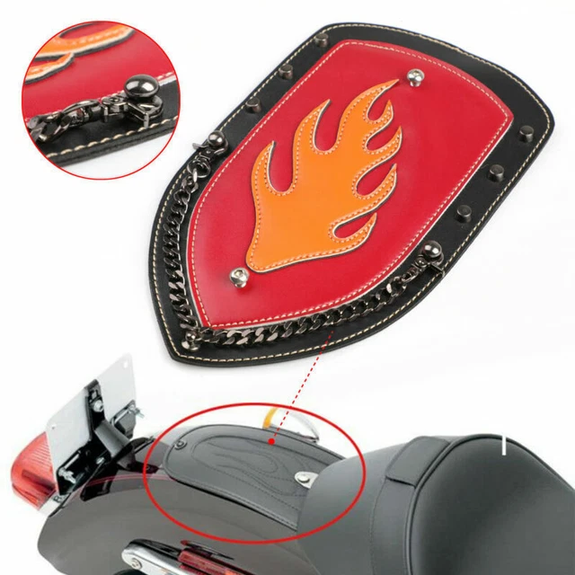 FlameB Cuir Plaine Aile Bavoir Pour 04-16 Sportster XL883 Solo Seat E3