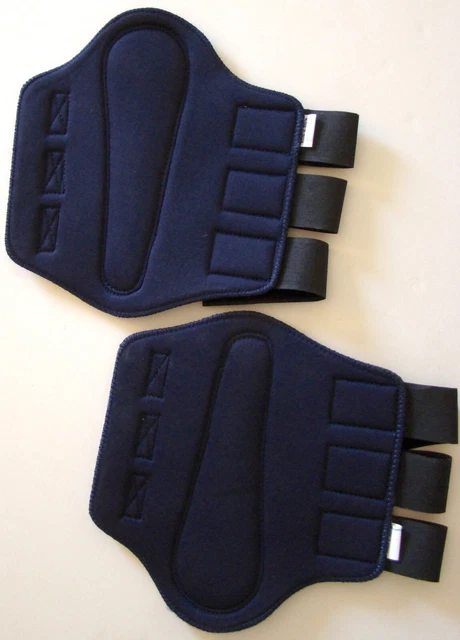 HORSE Splint BOOTS • Medium • Blue Neoprene/Black Closure • Not Branded (Dover?)