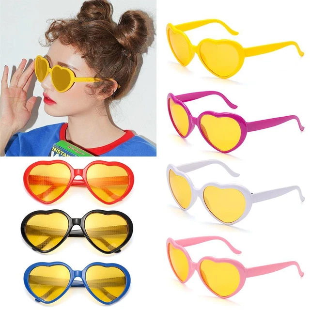 Gafas de sol Corazón para mujer gafas de luz difracción nocturna gafas Rave