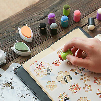 Kit de plantillas y almohadilla de tinta de 20 colores para pintar dedos y almohadilla de tinta de 20 colores EE. UU.