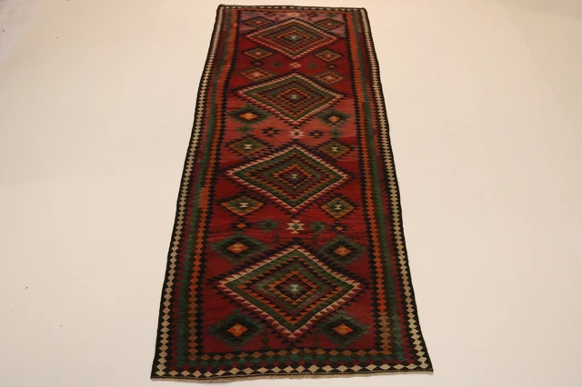 S.S.Antique Fine Nomads Kelim Unique Persian Carpet Oriental Rug 3,45 X 1,25