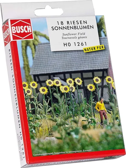 Busch 1261 Sunflower Field HO Scenery Scale Model Scenery