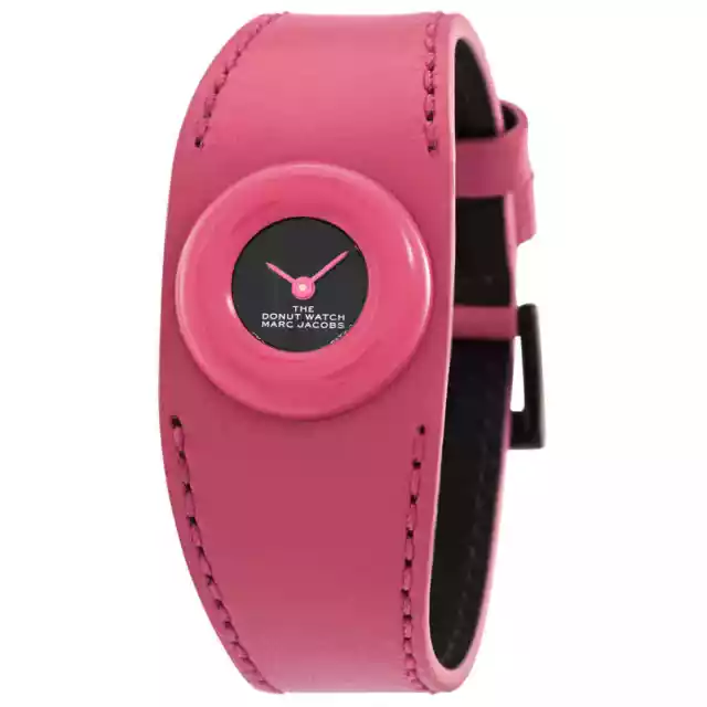 NEW Marc Jacobs The Donut Watch Women's Black Dial/Pink Strap 20184725 MSRP $300