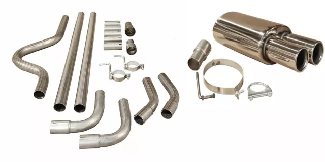 Universal Cat Rücken Auspuffanlage Auspuff Box & Rohrarbeit Passt Ford Fiesta