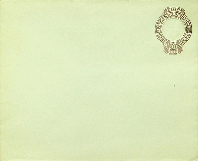 Sephil Brazil Ungebraucht 200 Reis Postal Briefpapier Umschlag